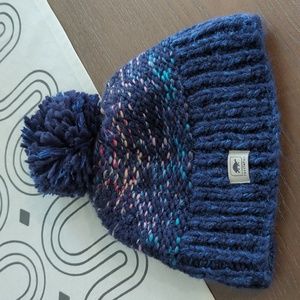 Turtle Fur Fleece-Lined Pom Beanie, Navy